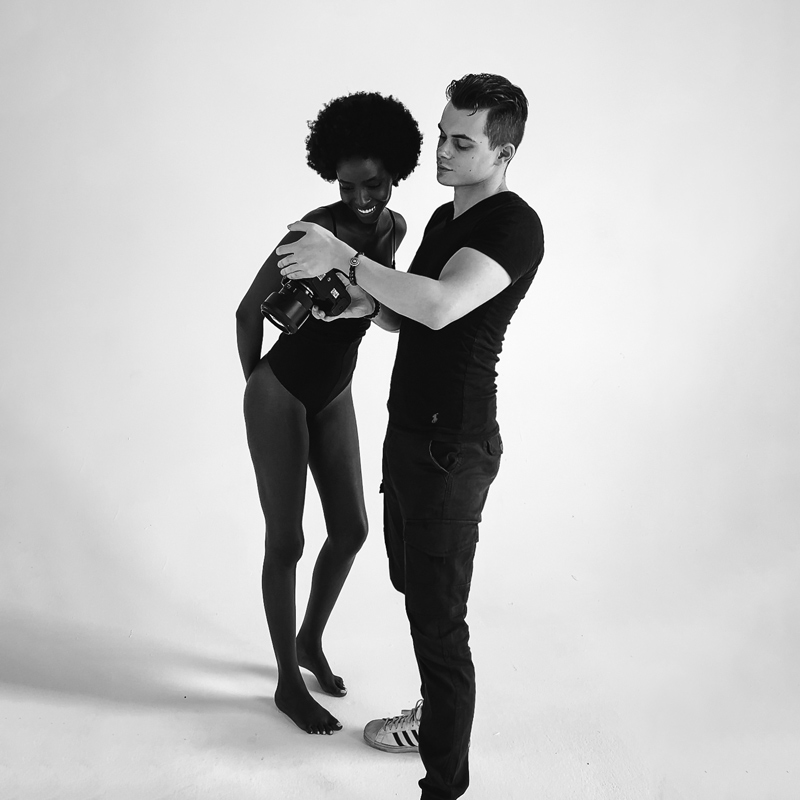 black and white portrait of fashion and portrait photographer Alexander Karlov
